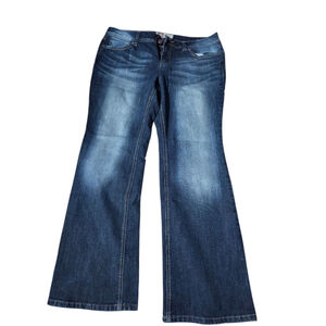 Juniors Lei Blue Sophia Hipster Flare Jeans Size 15 #361